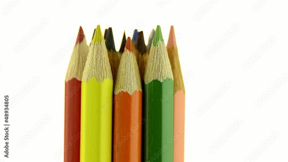 Top of color pencils Top of color pencils