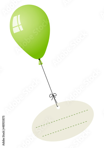 Nachricht mit Ballon