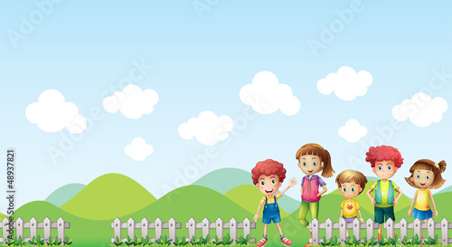 Kids in the farm