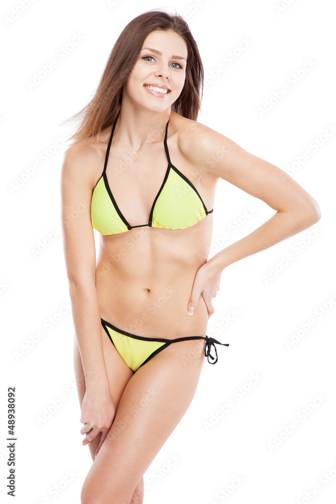 Young woman in a bikini