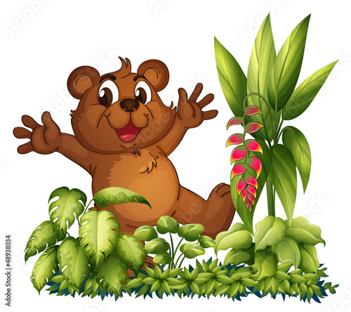 A cheerful bear