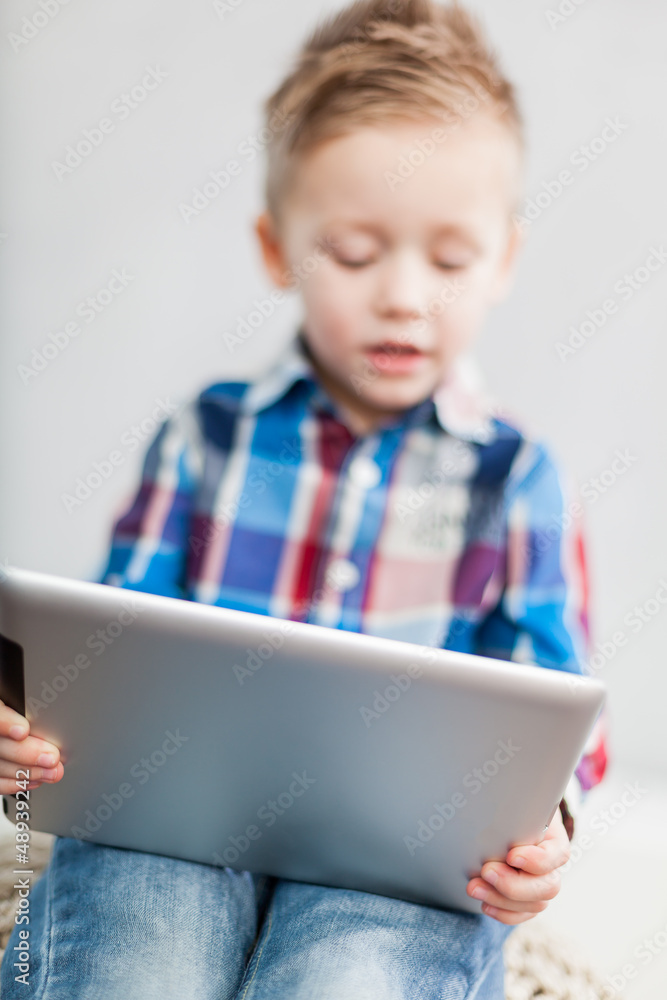 Boy with tablet pc Boy with tablet pc