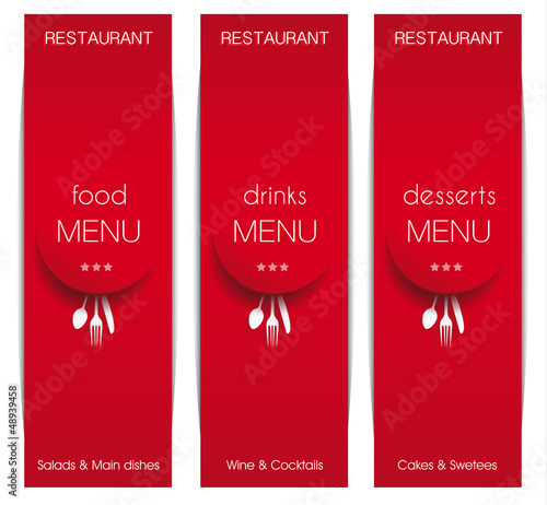 Three Red Long Menu