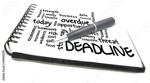 Plakat deadline word cloud