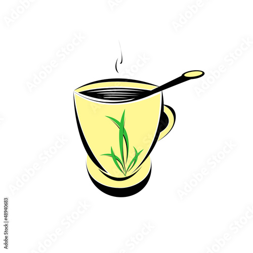 Cup with hot drink