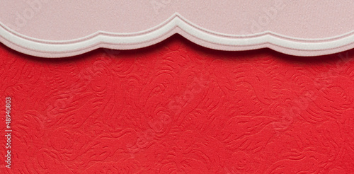 red and pink invitation card