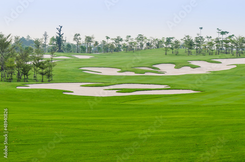 view landscape of golf course at Thailand © wuttichok