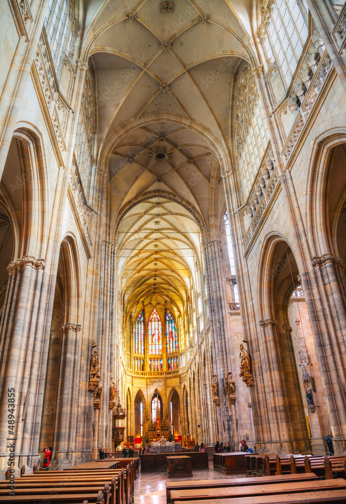 St. Vitus Cathedral interior in Prague