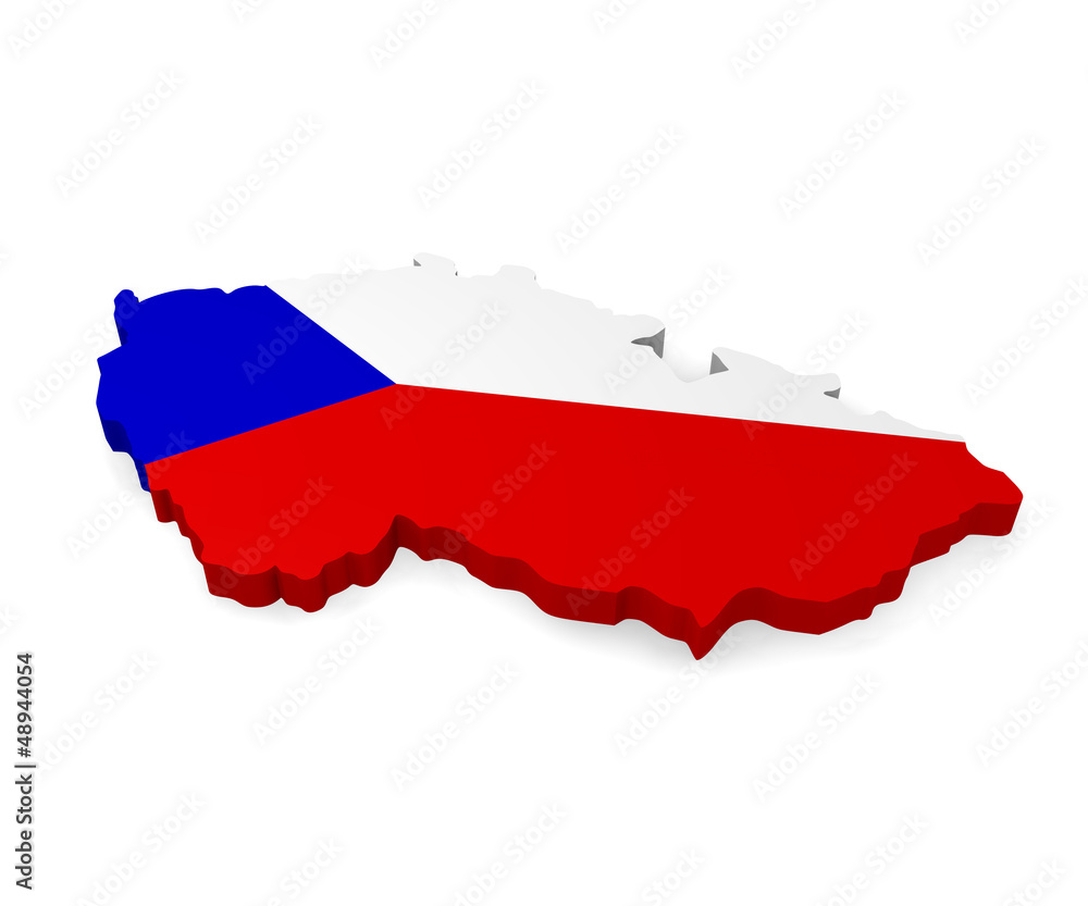 Fototapeta premium Czech Republic 3d map