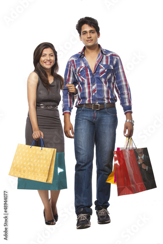 Couple with Shopping Bag