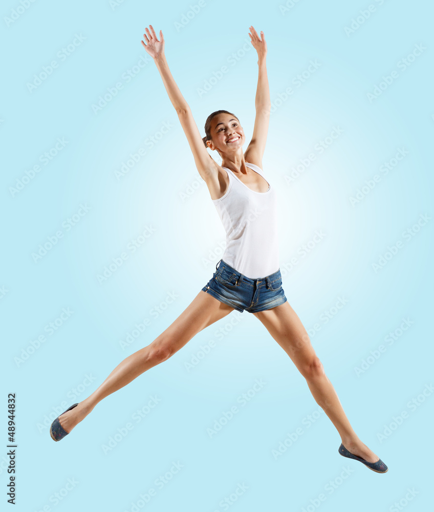 Modern style dancer posing