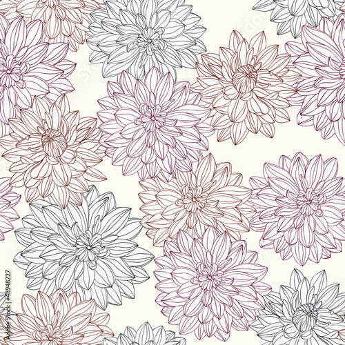 Seamless pattern background. Floral design