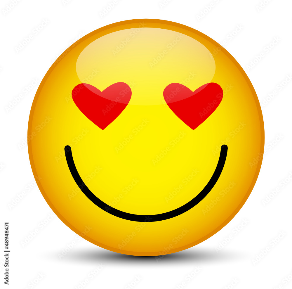 Verliebter Smiley Button Verliebter Smiley Button