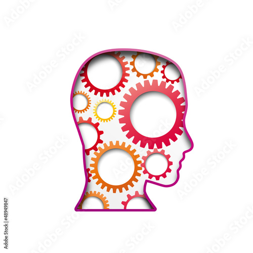 Vector Logo Gear in head