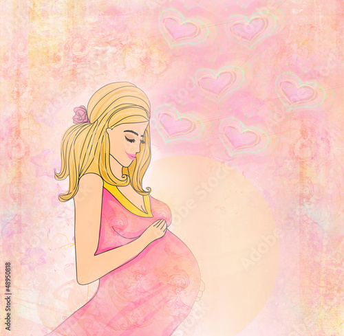 Beautiful pregnant girl background