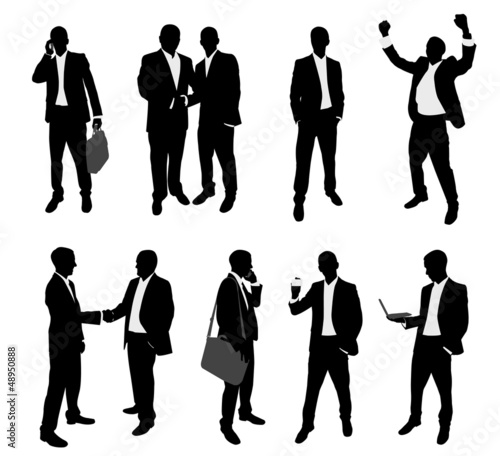 business people silhouettes collection