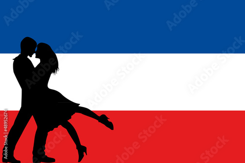 An Illustrated flag of Yugoslavia