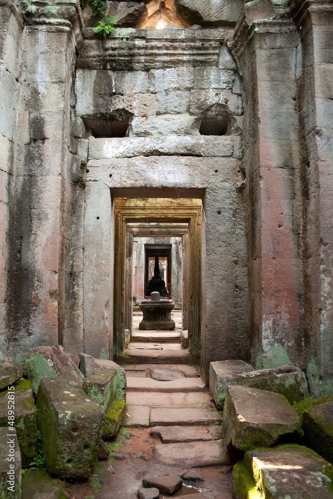 Interior passage detail, Preah Khan Temple - Siem Reap, Cambodia
