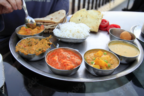 Traditional indian meal - thali