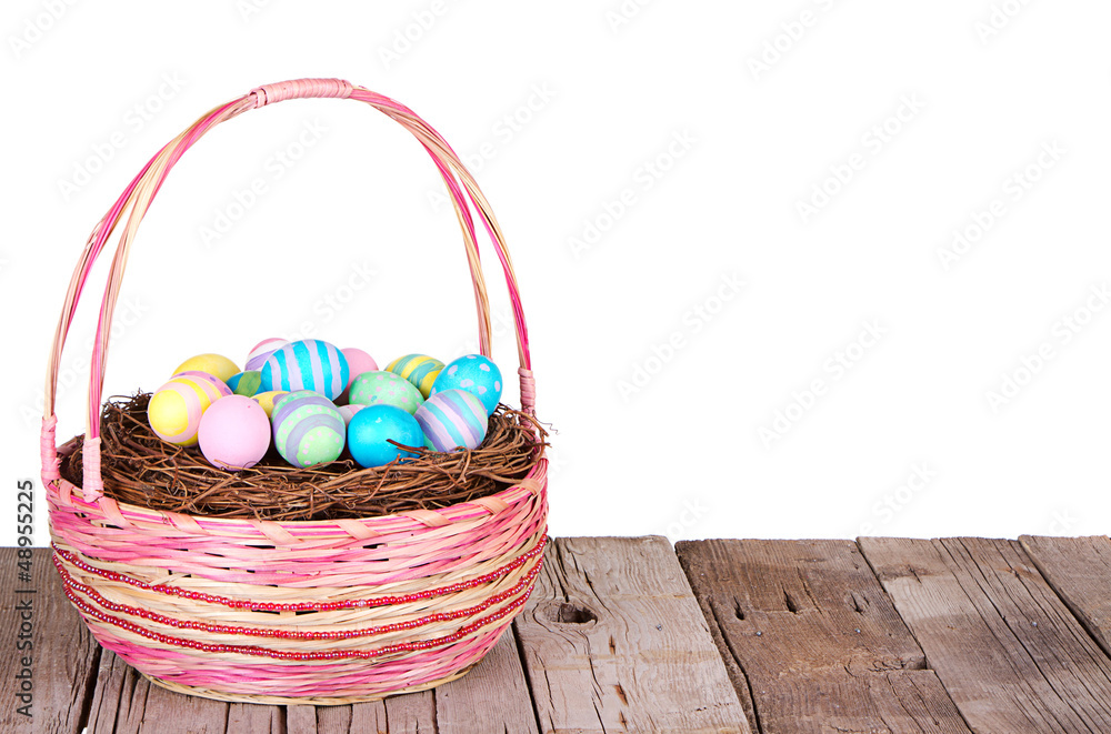 Easter Basket with Easter eggs