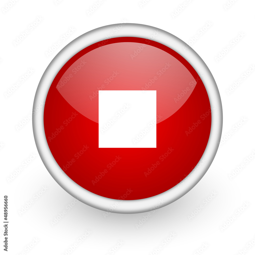 stop red circle web icon on white background stop red circle web icon on white background