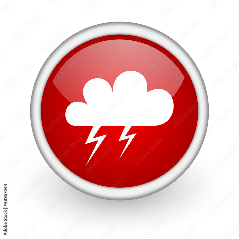 weather forecast red circle web icon on white background weather forecast red circle web icon on white background