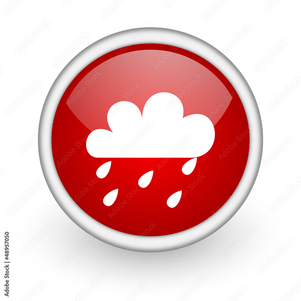 weather forecast red circle web icon on white background weather forecast red circle web icon on white background