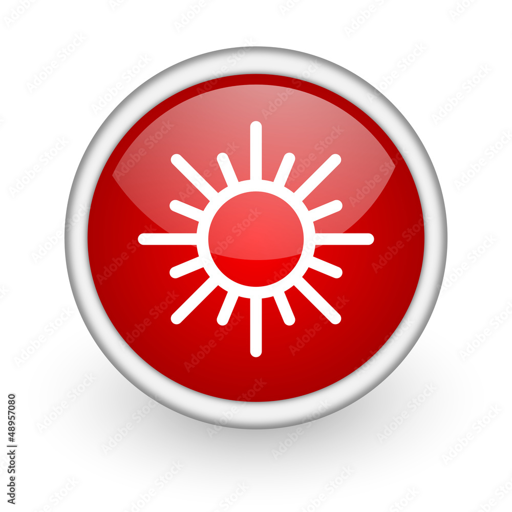 sun red circle web icon on white background sun red circle web icon on white background