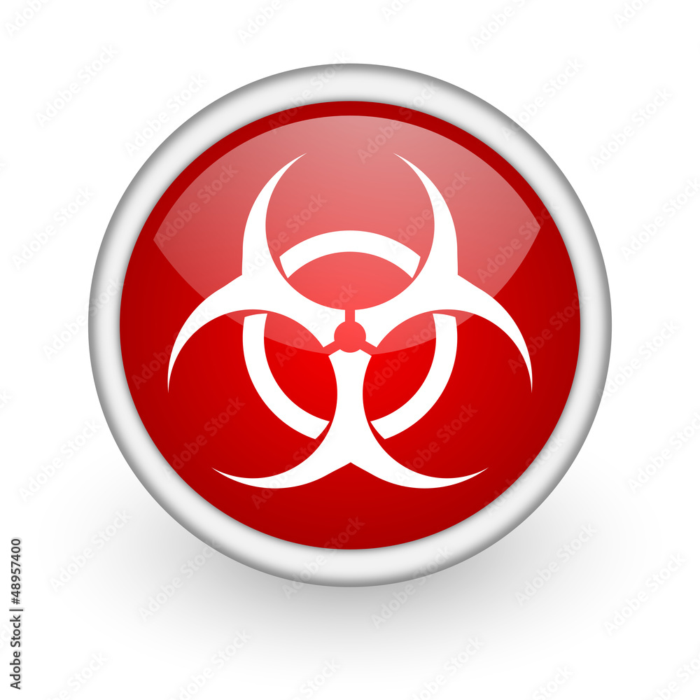 virus red circle web icon on white background virus red circle web icon on white background
