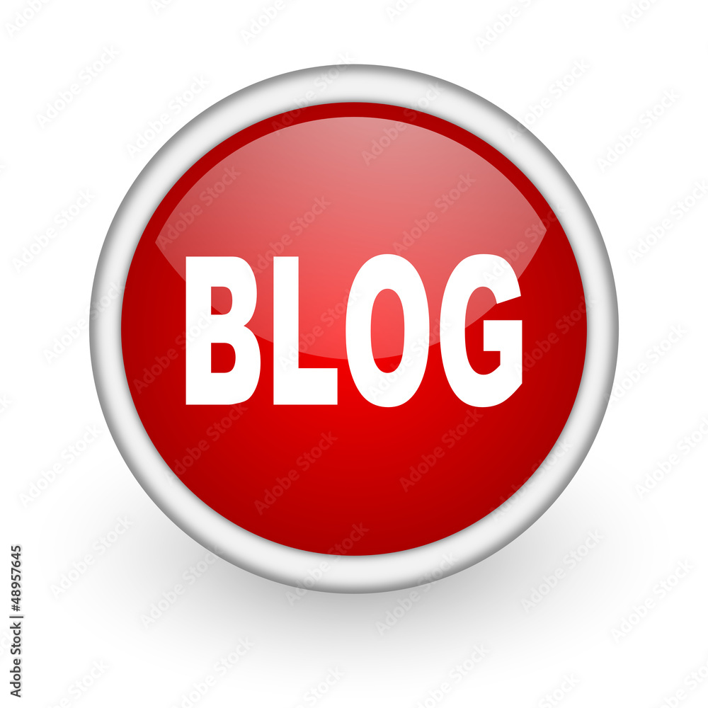blog red circle web icon on white background blog red circle web icon on white background