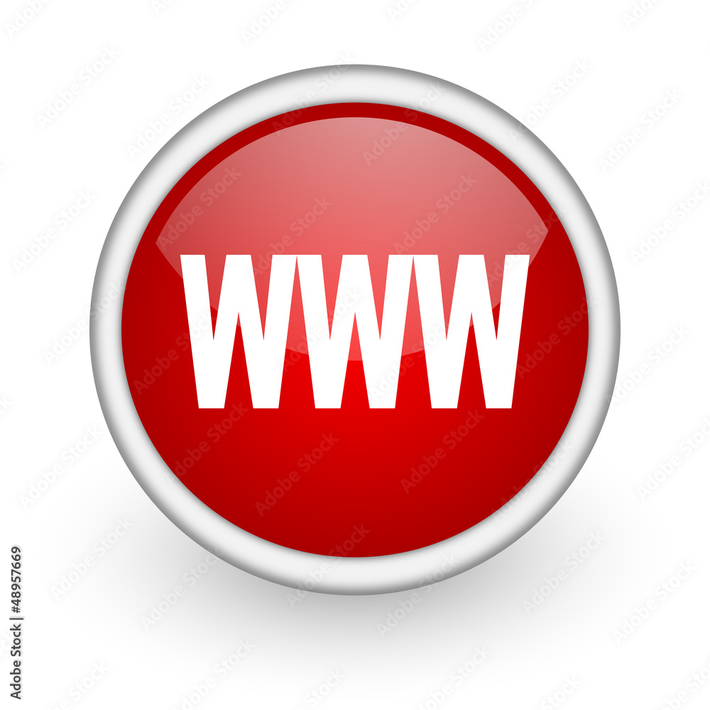 www red circle web icon on white background www red circle web icon on white background