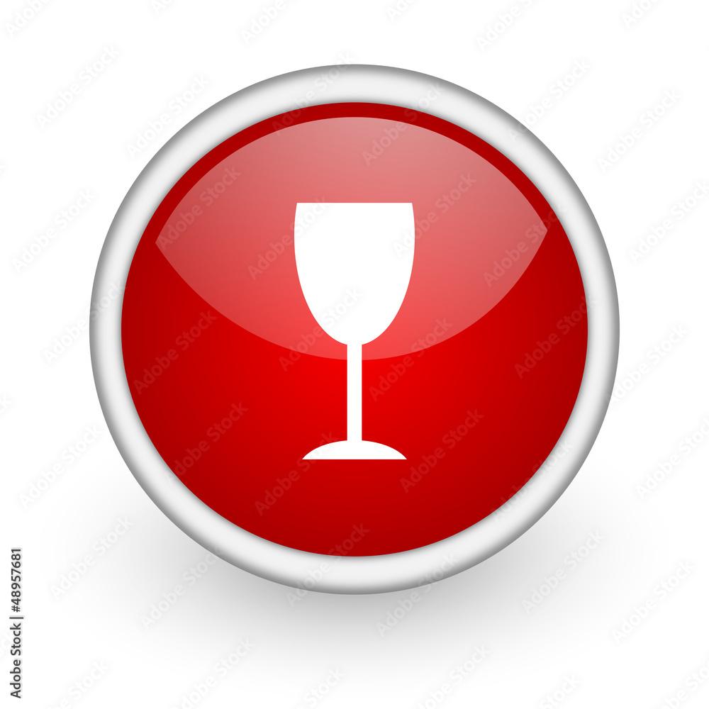 glass red circle web icon on white background glass red circle web icon on white background