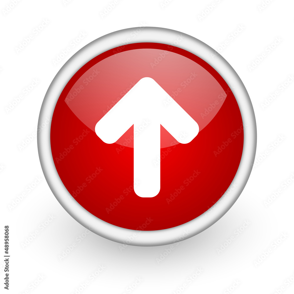 arrow up red circle web icon on white background arrow up red circle web icon on white background