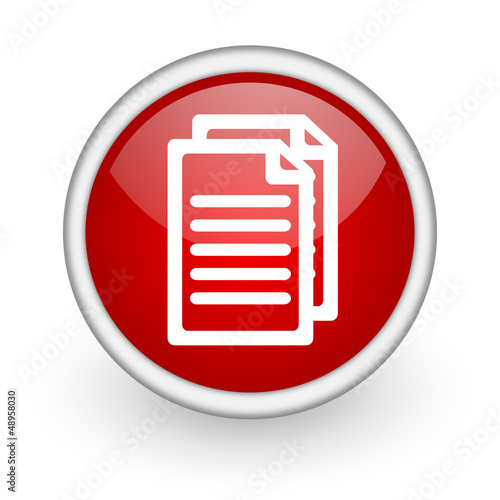 document red circle web icon on white background