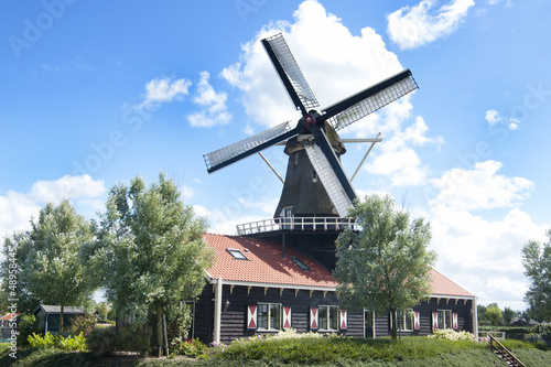 Dutch mill on a sunny day