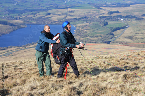 paraglider launching wing