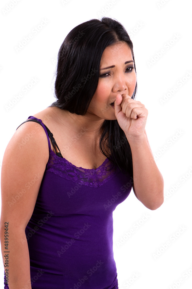 Asian Teen Coughing