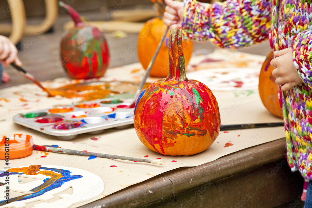 Obraz premium Painted Pumpkins