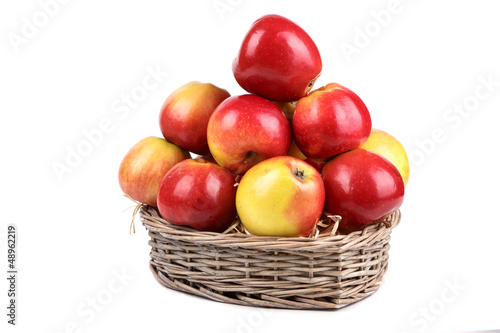 red apples in the basket