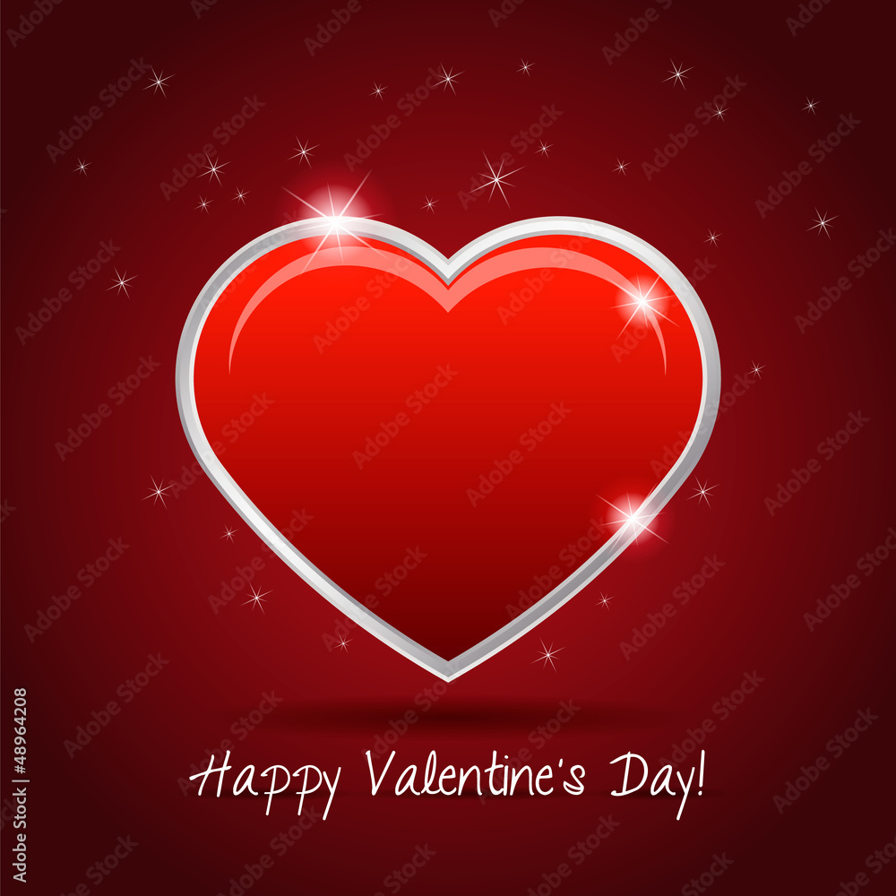 Valentine's Day card with heart Valentine's Day card with heart