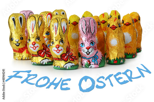 Frohe Ostern mit Osterhasen
