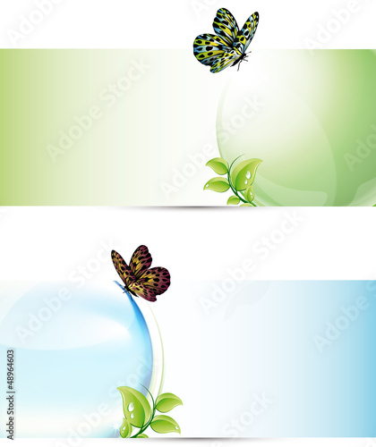 Set of nature banners