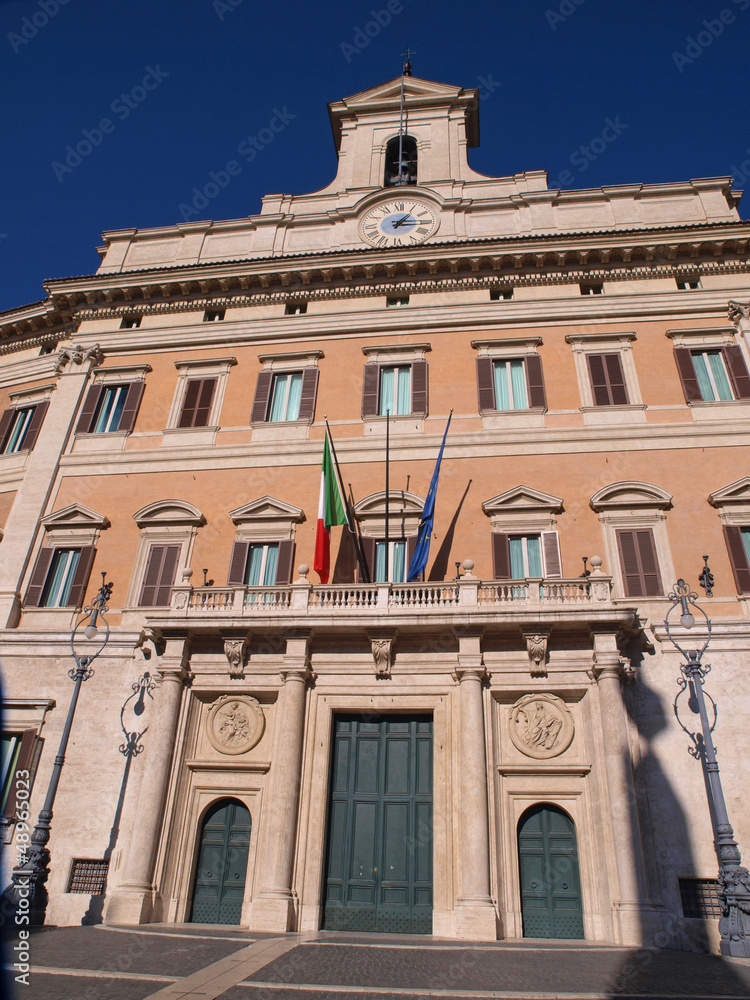 Palazzo Montecitorio, home of the Italian Parliament.