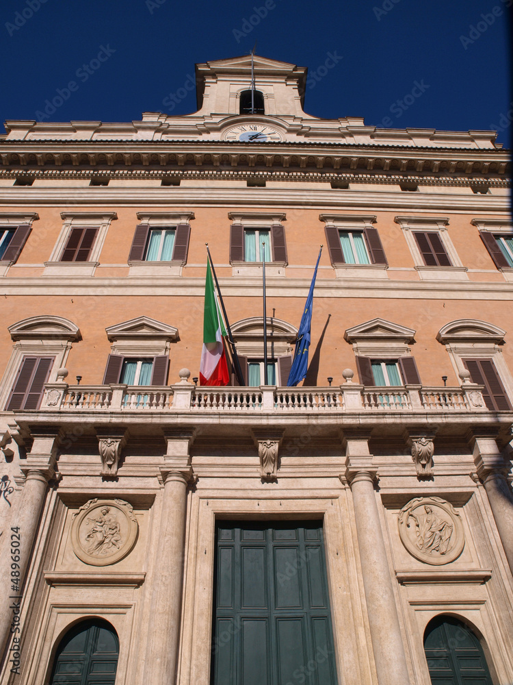 Palazzo Montecitorio, home of the Italian Parliament.