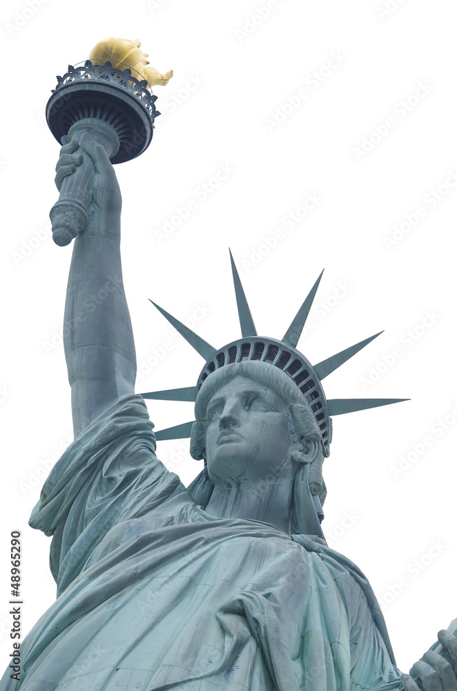 Fototapeta premium Statue Of Liberty Over White