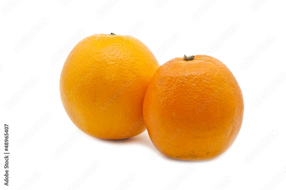 Orange Group of Two isolated on white Orange Group of Two isolated on white