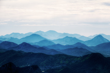 View on mountains from Corcovado, Rio de Janeiro, Brazil