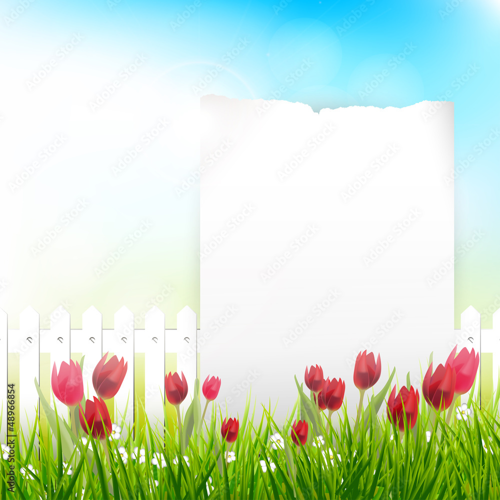 Naklejka premium Spring background with place for text