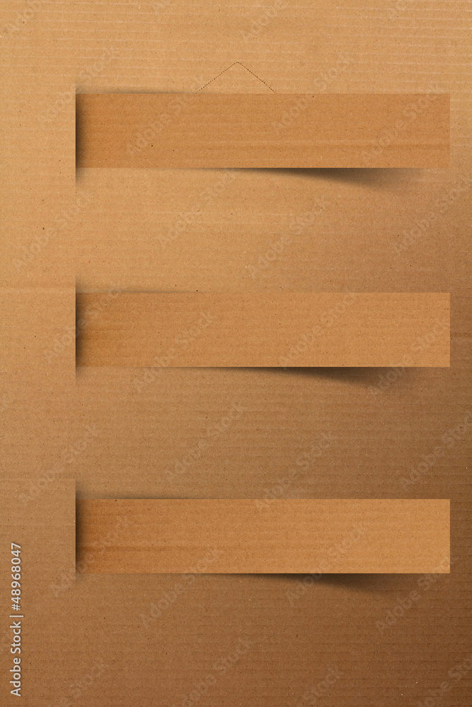 Blank paper cards inserted into another piece of paper Blank paper cards inserted into another piece of paper