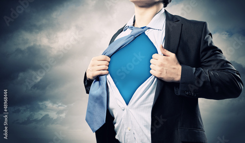 Young superhero businessman photo